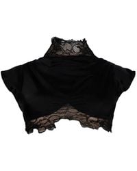 DI PETSA - Midnight Lace Crop Top - Lyst