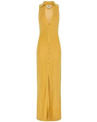Elisabetta Franchi - Shirt-Collar Maxi Dress - Lyst