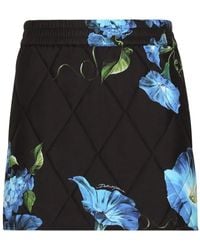Dolce & Gabbana - Floral-print High-waisted Miniskirt - Lyst