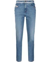 DIESEL - Halbhohe D-Tail Skinny-Jeans - Lyst