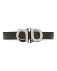 Ferragamo - Gancini-buckle Leather Bracelet - Lyst