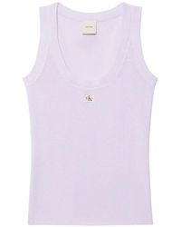 Calvin Klein - Crew-Neck Ribbed Vest - Lyst