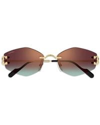 Cartier - Classic C Motif Rimless Sunglasses - Lyst