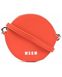 MSGM Sac porté épaule à design rond - Rouge