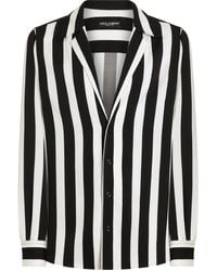 Dolce & Gabbana - Camicia Manica Lunga Scollo A V - Lyst