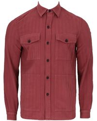 Isaia - Herringbone-Pattern Shirt Jacket - Lyst