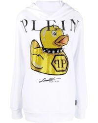 Philipp Plein - Logo Graphic-Print Hoodie - Lyst