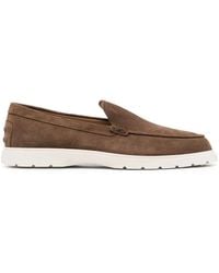 Tod's - Suede Leather Loafers - Lyst