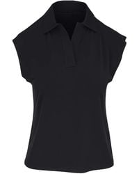 Vince - Cap-Sleeve Polo Top - Lyst
