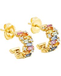 Suzanne Kalan - Fireworks Creolen Mit Saphir Und Diamant - Lyst