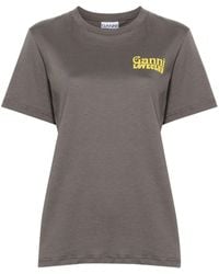 Ganni - Loveclub Organic Cotton T-shirt - Lyst