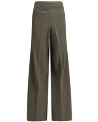 Rick Owens - Ribbed-Waistband Wide-Leg Trousers - Lyst