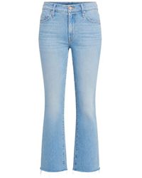 Mother - The Outsider Frayed-Hem Jeans - Lyst
