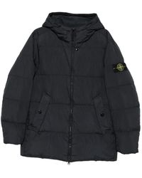 Stone Island - Compass-Patch Quilted Jacket - Lyst