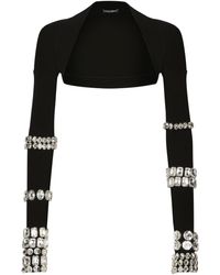 Dolce & Gabbana - Kim Dolce&gabbana Milano-rib Embellished Shrug - Lyst