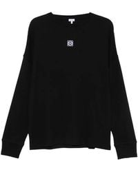 Loewe - T-Shirt Anagram A Maniche Lunghe Con Ricamo - Lyst