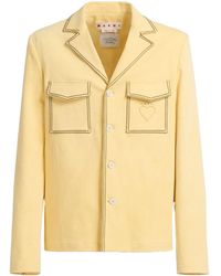 Marni - Notched Lapels Decorative Stitching Blazer - Lyst