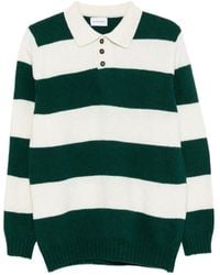 Scaglione - Striped Wool Polo Shirt - Lyst