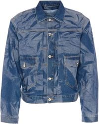 Vivienne Westwood - Crinkled-Effect Denim Jacket - Lyst