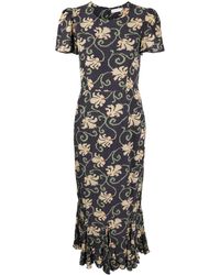 RHODE - Kleid mit Blumen-Print - Lyst