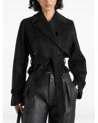 Manière De Voir - Chaqueta Biker Corta Poppy De Ante Con Cinturón - Lyst