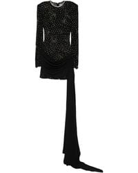 Nissa - Vestido corto de encaje con apliques de strass - Lyst
