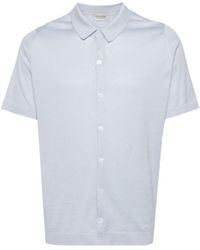 John Smedley - Fine-knit Short-sleeved Shirt - Lyst