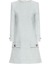 Oscar de la Renta - Vestido corto a cuadros gingham - Lyst