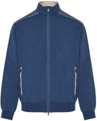 Paul & Shark - Reißverschluss-Pullover mit Kontrasteinsatz - Lyst