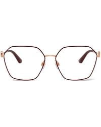 Dolce & Gabbana - Logo-Detail Geometric-Frame Glasses - Lyst