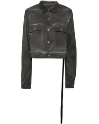 Rick Owens - Cape-Sleeve Denim Jacket - Lyst