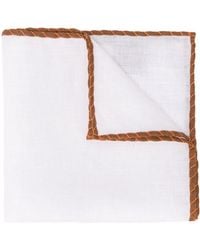 Eleventy Pañuelo de bolsillo con bordes acabados - Blanco