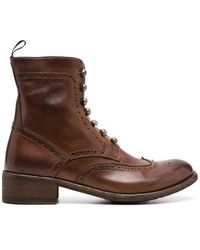 Officine Creative - Perforated-Detail Leather Boots - Lyst