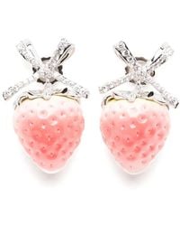 YVMIN - Strawberry Bowknot Earrings - Lyst