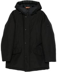 BOSS - Hooded Logo-Patch Jacket - Lyst