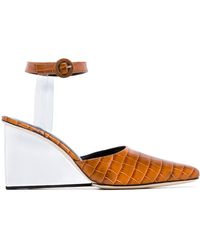 BY FAR Туфли Lex С Тиснением Под Кожу Крокодила - Коричневый