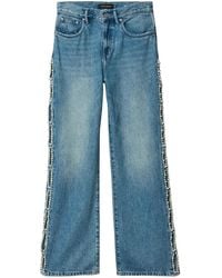 Purple Brand - Pearl-Embellished Cut-Out Jeans - Lyst