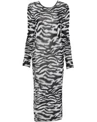 The Attico - Rückenfreies Kleid Mit Zebra-Print - Lyst
