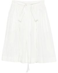 Ermanno Scervino - Belted Pleated Midi Skirt - Lyst