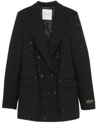 ERMANNO FIRENZE - Sequin-Embellished Pinstripe Balzer - Lyst