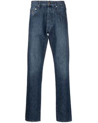 Moorer - Embroidered-logo Straight-leg Jeans - Lyst
