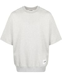 Jil Sander - Short-Sleeve Cotton Sweatshirt - Lyst