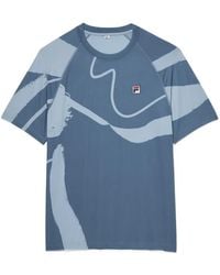 Fila - Abstract-Print Raglan-Sleeve T-Shirt - Lyst