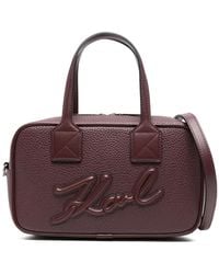 Karl Lagerfeld - ロゴエンボス ハンドバッグ - Lyst
