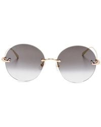 Cartier - Trinity Zonnebril Met Rond Montuur - Lyst