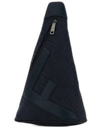 Fendi - Cono Ff-Monogram Leather-Trim Backpack - Lyst