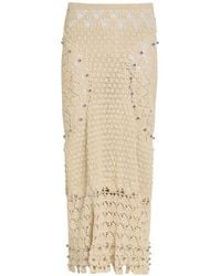 Rabanne - Bead-Embellished Crochet Maxi Skirt - Lyst