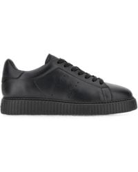 Hogan - Minimalist Perforated Leather Sneakers - Lyst