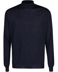 Malo - Fine Knit Cashmere Mock-Neck Sweater - Lyst