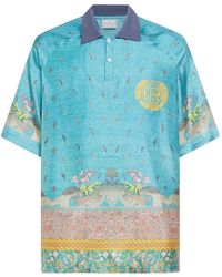 Pierre Louis Mascia - Aloe Patterned Polo Shirt - Lyst